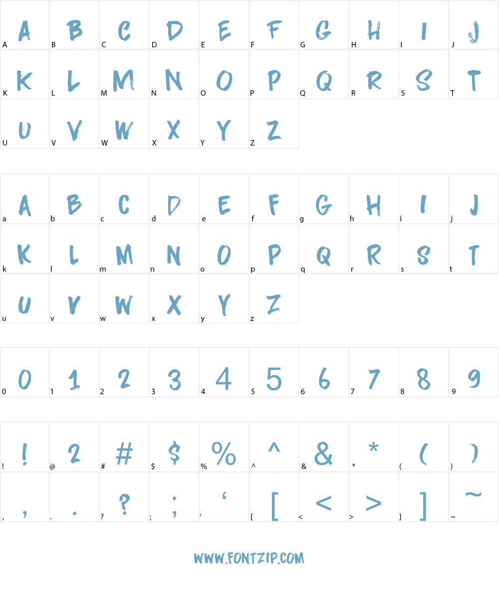 Darkness Rising DEMO Font Character